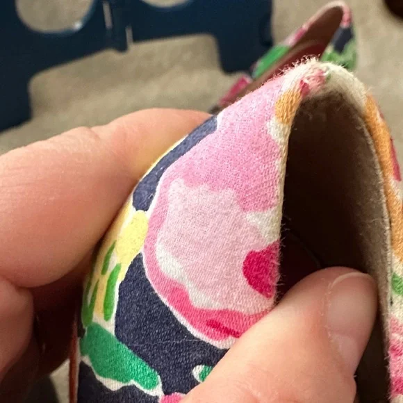 Lilly Pulitzer Floral Wedges - Pink, Green, Gold - Picture 7 of 7